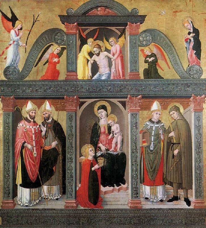 DOMENICO DA TOLMEZZO St Lucy Altarpiece (Pala di S. Lucia) eth Spain oil painting art